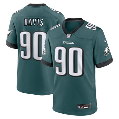 Philadelphia Eagles Jordan Davis Nike Midnight Green Team Game Jersey