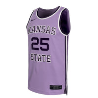 #24 Kansas State Wildcats Nike Retro Replica Basketball Jersey - Lavender