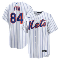 New York Mets Jefry Yan Nike White Home Replica Jersey