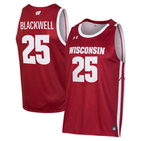 John Blackwell Wisconsin Badgers Under Armour Replica Basketball Jersey - Red