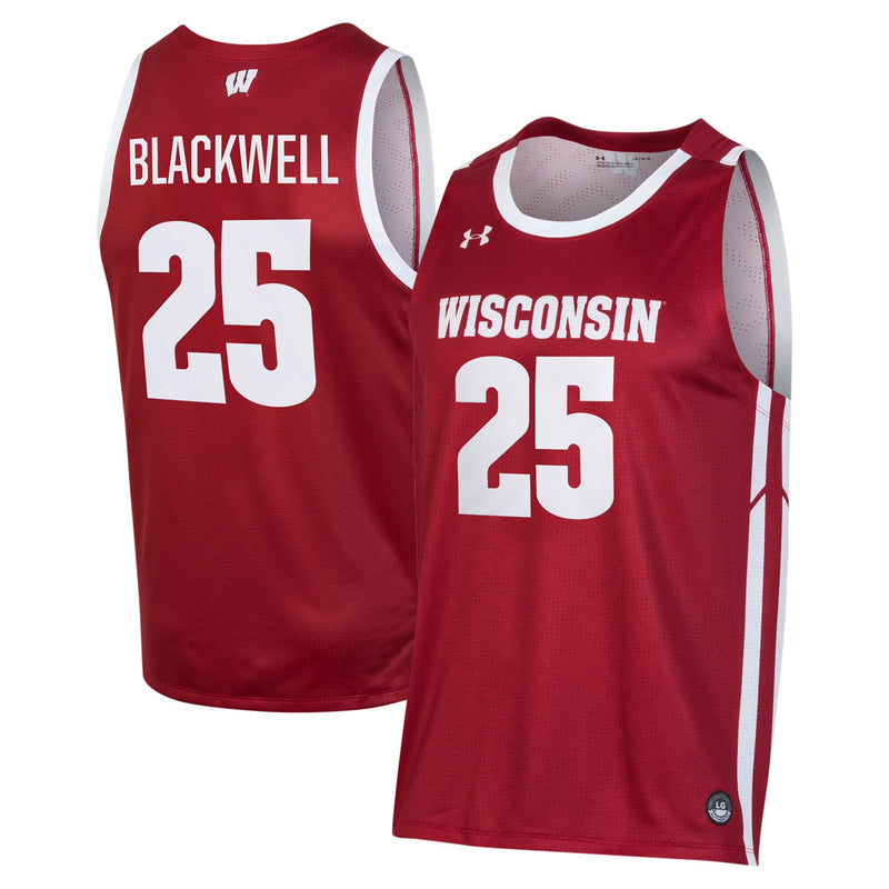 John Blackwell Wisconsin Badgers Under Armour Replica Basketball Jersey - Red
