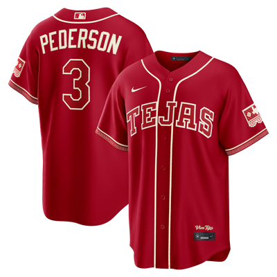 Texas Rangers Joc Pederson Nike Red 2026 City Connect Stadium Jersey