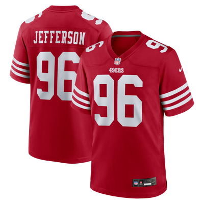 San Francisco 49ers Jordan Jefferson Nike Scarlet Team Game Jersey