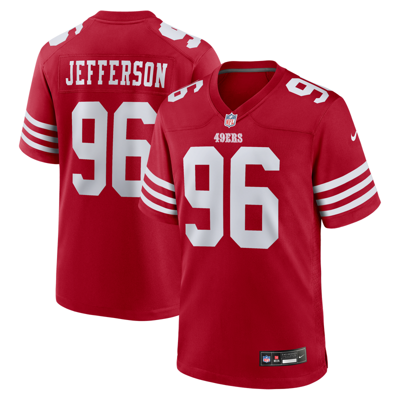 San Francisco 49ers Jordan Jefferson Nike Scarlet Team Game Jersey