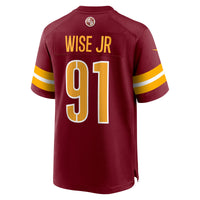 Washington Commanders Deatrich Wise Jr. Nike Burgundy Team Game Jersey