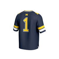 #1 Michigan Wolverines GameDay Greats Lightweight Collegiate Football Fashion Jersey - Navy
