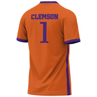 #1 Clemson Tigers GameDay Greats Lightweight Collegiate Soccer Fashion Jersey - Orange