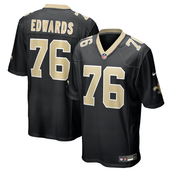 New Orleans Saints David Edwards Nike Black Team Game Jersey