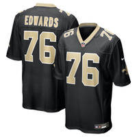 New Orleans Saints David Edwards Nike Black Team Game Jersey
