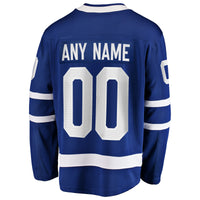 Toronto Maple Leafs Fanatics Blue Home Breakaway Custom Jersey