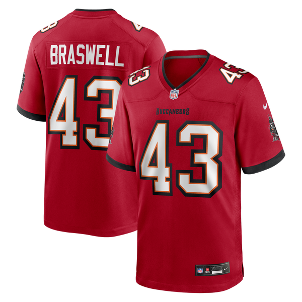 Tampa Bay Buccaneers Chris Braswell Nike Red Game Jersey