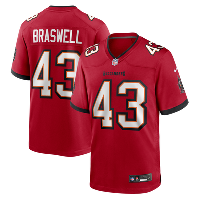 Tampa Bay Buccaneers Chris Braswell Nike Red Game Jersey