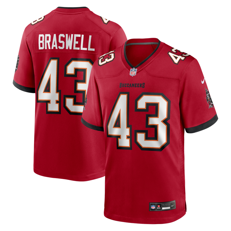 Tampa Bay Buccaneers Chris Braswell Nike Red Game Jersey