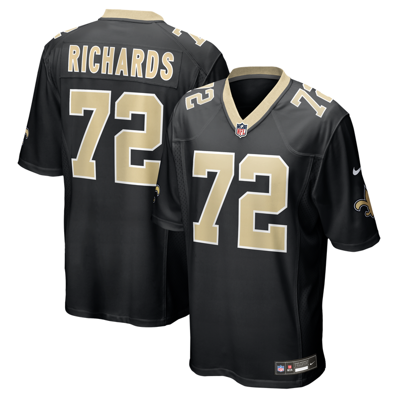 New Orleans Saints Asim Richards Nike Black Team Game Jersey
