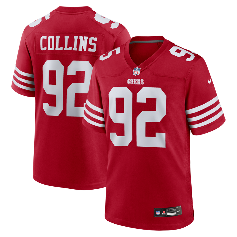 San Francisco 49ers Alfred Collins Nike Scarlet Team Game Jersey