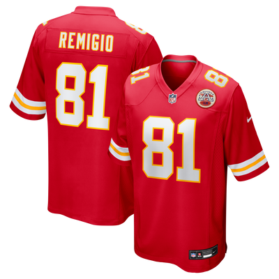 Kansas City Chiefs Nikko Remigio Nike Red Team Game Jersey