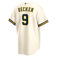 Milwaukee Brewers Bob Uecker Nike Cream Home Retired Player Replica Jersey