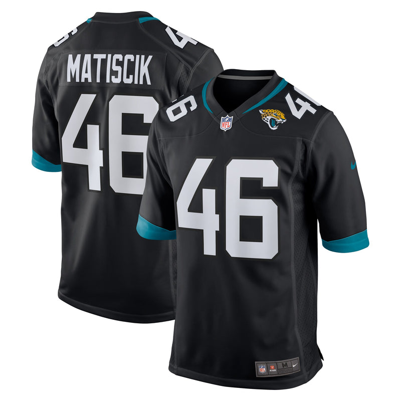 Jacksonville Jaguars Ross Matiscik Nike Black Alternate Game Jersey
