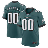 Philadelphia Eagles Nike Midnight Green Team Custom Game Jersey