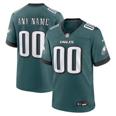 Philadelphia Eagles Nike Midnight Green Team Custom Game Jersey