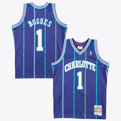 Charlotte Hornets Mitchell & Ness Muggsy Bogues 1994 Swingman Alternate Authentic Jersey - Purple