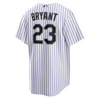 Colorado Rockies Kris Bryant Nike White/Purple Replica Player Jersey