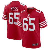 San Francisco 49ers Drew Moss Nike Scarlet Team Game Jersey