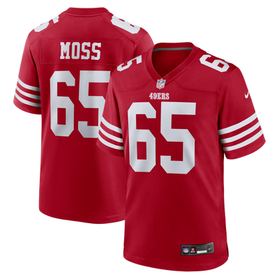 San Francisco 49ers Drew Moss Nike Scarlet Team Game Jersey