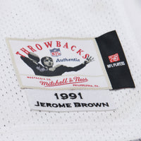 Philadelphia Eagles Jerome Brown Mitchell & Ness White 1991 Authentic Throwback Retired Player Jersey