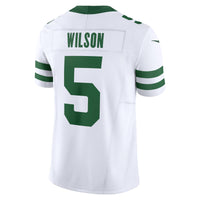 New York Jets Garrett Wilson Nike Legacy White Vapor F.U.S.E. Limited Jersey