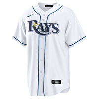 Tampa Bay Rays Junior Caminero Nike White Home Replica Jersey