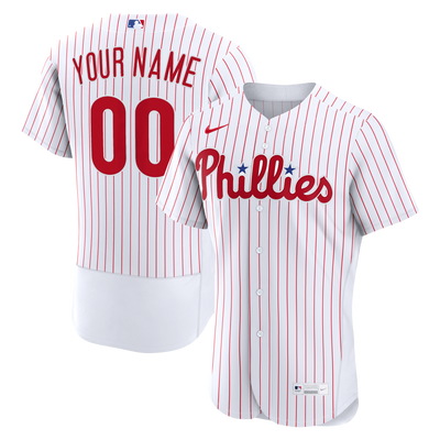 Philadelphia Phillies Nike White Home Authentic Custom Jersey