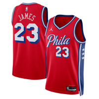 Philadelphia 76ers Jordan Brand Statement Edition Swingman Jersey - Red - Lebron James