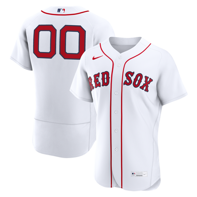 Boston Red Sox Nike White Home Authentic Custom Jersey