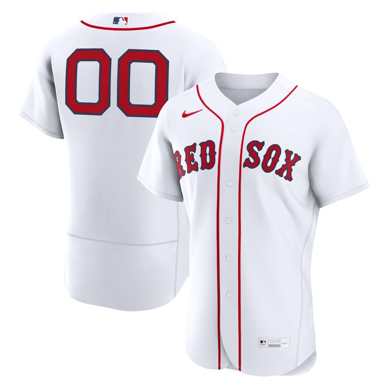 Boston Red Sox Nike White Home Authentic Custom Jersey