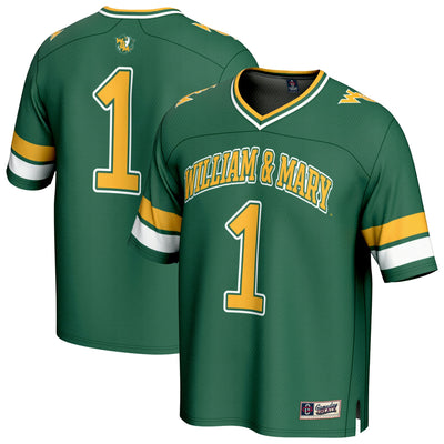 #1 William & Mary Tribe GameDay Greats Collegiate Football Fashion Jersey - Green