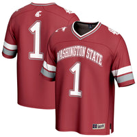 #1 Washington State Cougars GameDay Greats Lightweight Collegiate Football Fashion Jersey - Crimson