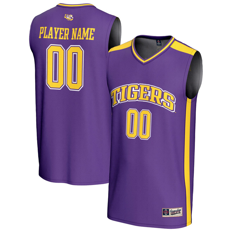 LSU Tigers GameDay Greats NIL Pick-A-Player Lightweight Collegiate Basketball Fashion Jersey - Purple
