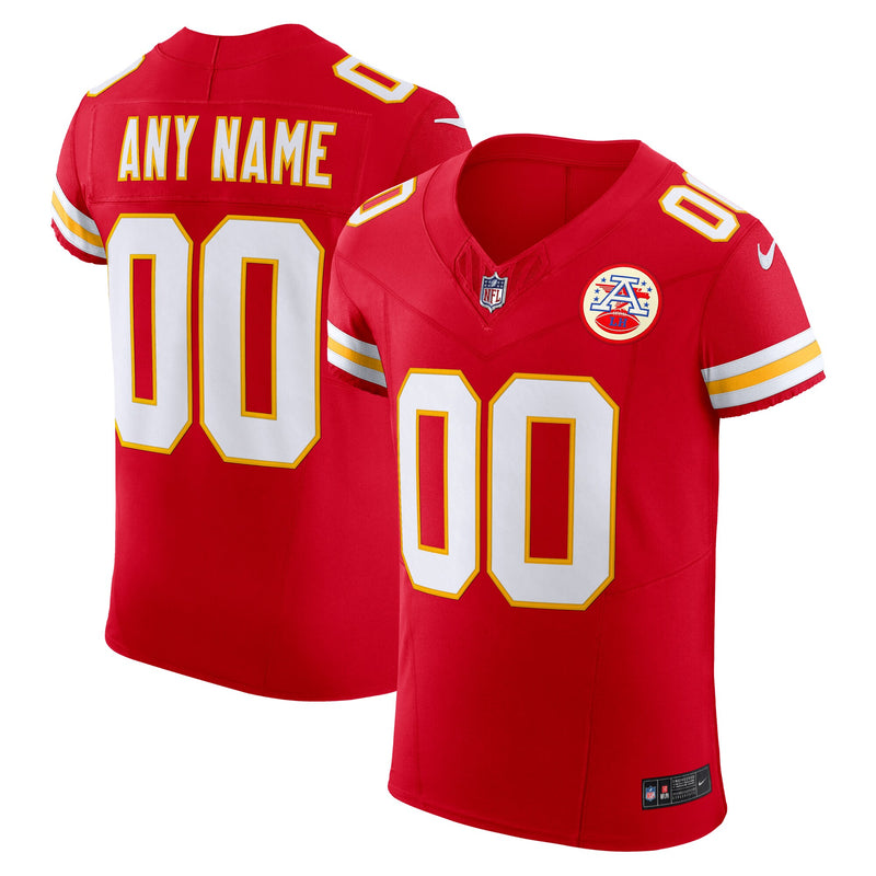 Kansas City Chiefs Nike Red Vapor F.U.S.E. Elite Custom Jersey