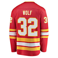 Calgary Flames Dustin Wolf Fanatics Red Home Breakaway Jersey