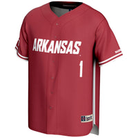 #1 Arkansas Razorbacks GameDay Greats Lightweight Baseball Jersey - Cardinal