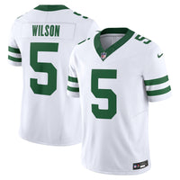 New York Jets Garrett Wilson Nike Legacy White Vapor F.U.S.E. Limited Jersey