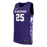 #25 Kansas State Wildcats Nike Replica Basketball Jersey - Purple