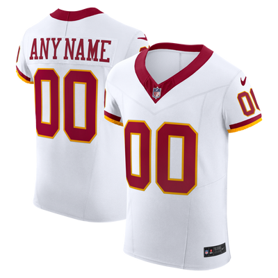 Washington Commanders Nike White Vapor F.U.S.E. Elite Custom Jersey