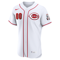 Cincinnati Reds Nike White Home Authentic Custom Jersey