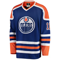 Edmonton Oilers Mark Messier Fanatics Blue Premier Breakaway Retired Player Jersey