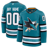 San Jose Sharks Fanatics Teal Home Premium Custom Jersey