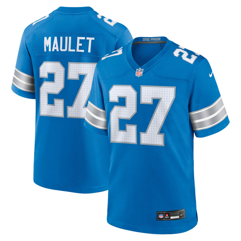 Detroit Lions Arthur Maulet Nike Blue Team Game Jersey
