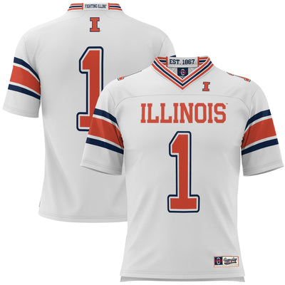#1 Illinois Fighting Illini GameDay Greats Football Jersey - White