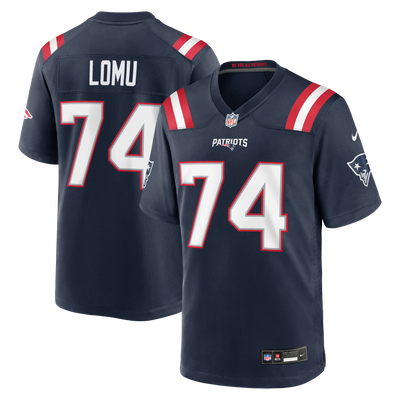 New England Patriots Caleb Lomu Nike Navy 2026 NFL Draft First Round Pick No. 28 Team Game Jersey